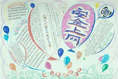 超级整洁好看安全上网手抄报