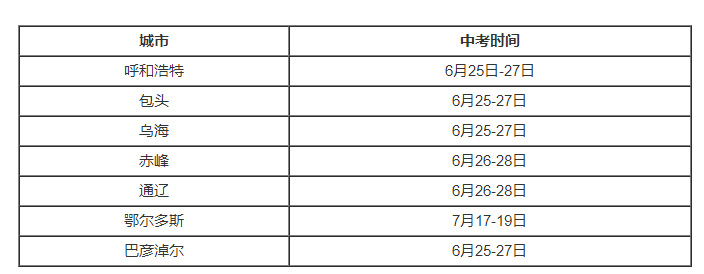 1698128398296370.png 2024年内蒙古中考时间一览