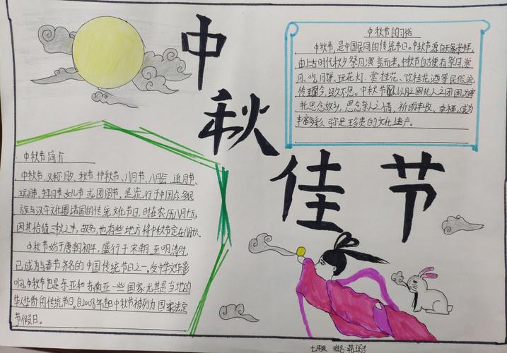 弘扬传统节日文化 传承中华民族美德 初一1班手抄报作业展