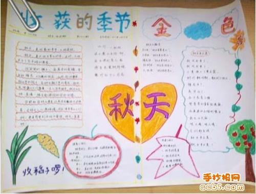 收获金秋的手抄报 爱的手抄报