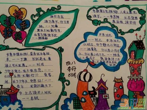 优秀读书手抄报的简单又漂亮